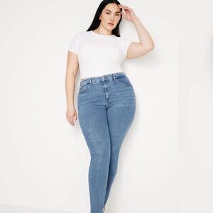 NET Good American Always Fits Good Skinny-ish Jeans for size 14-18